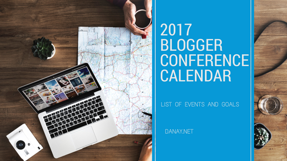 2017 Blogger Conference Calendar
